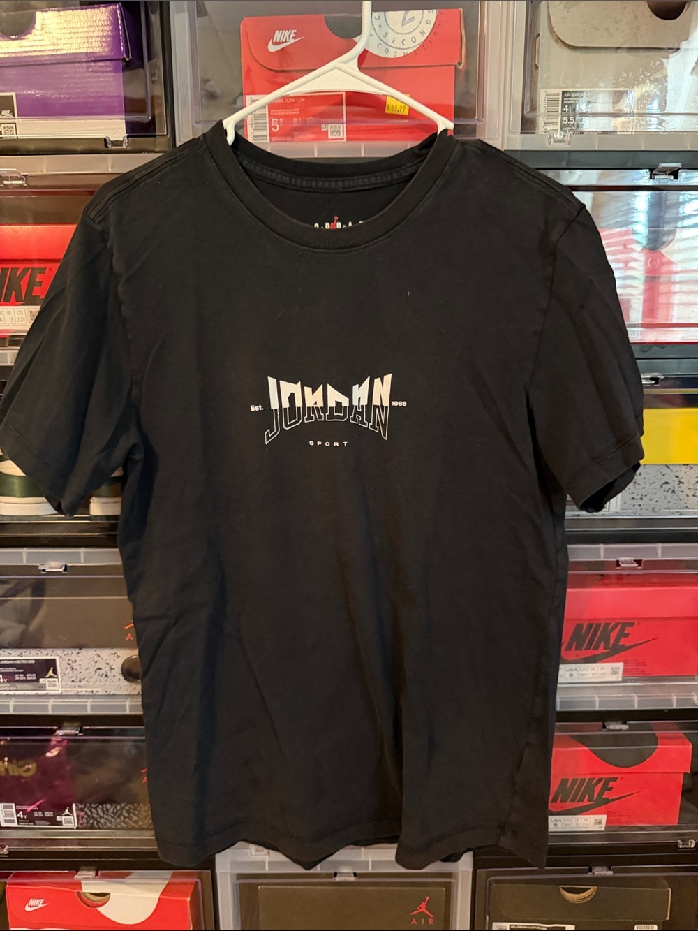 Jordan Black Short-Sleeve Graphic Logo Tee
